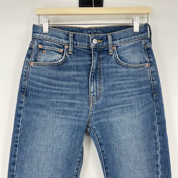 Etica | Twisted Seam Slim Split Hem Jeans Riverside Wash 26 - Picture 4 of 14